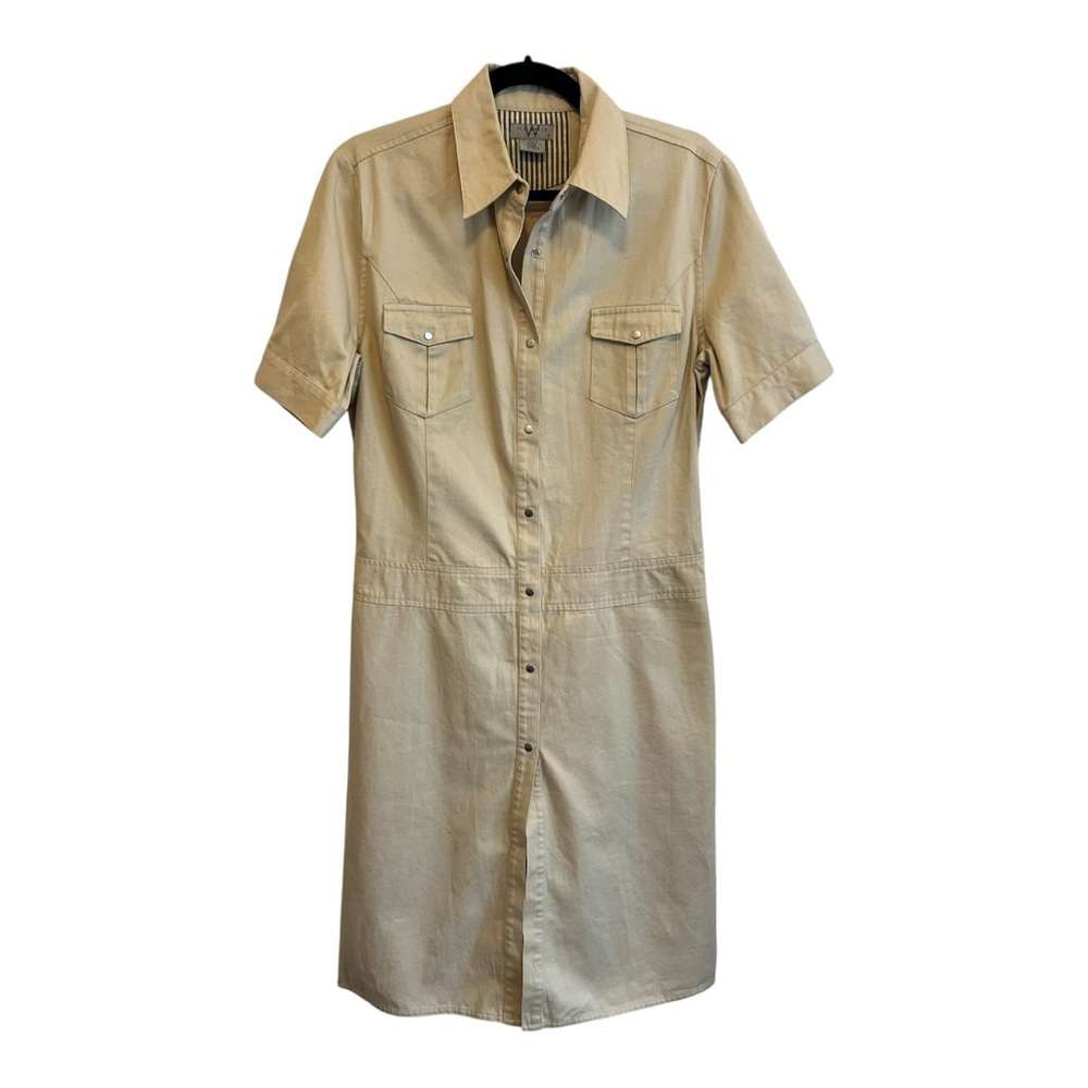 Ted Baker Khaki Shirt Dress Size 4